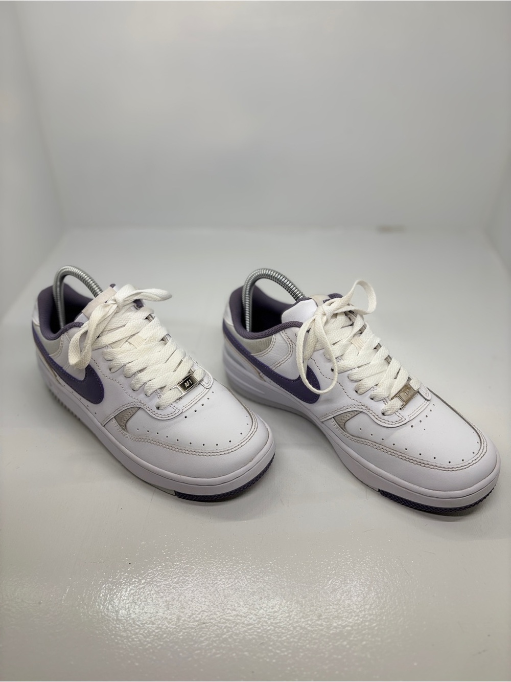 Nike Air Force 1 LV8 GS White Court Purple Sneakers Youth 8Y Women’s 9.5 - Picture 10 of 13